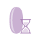An optigel pill with an hour glass next to it